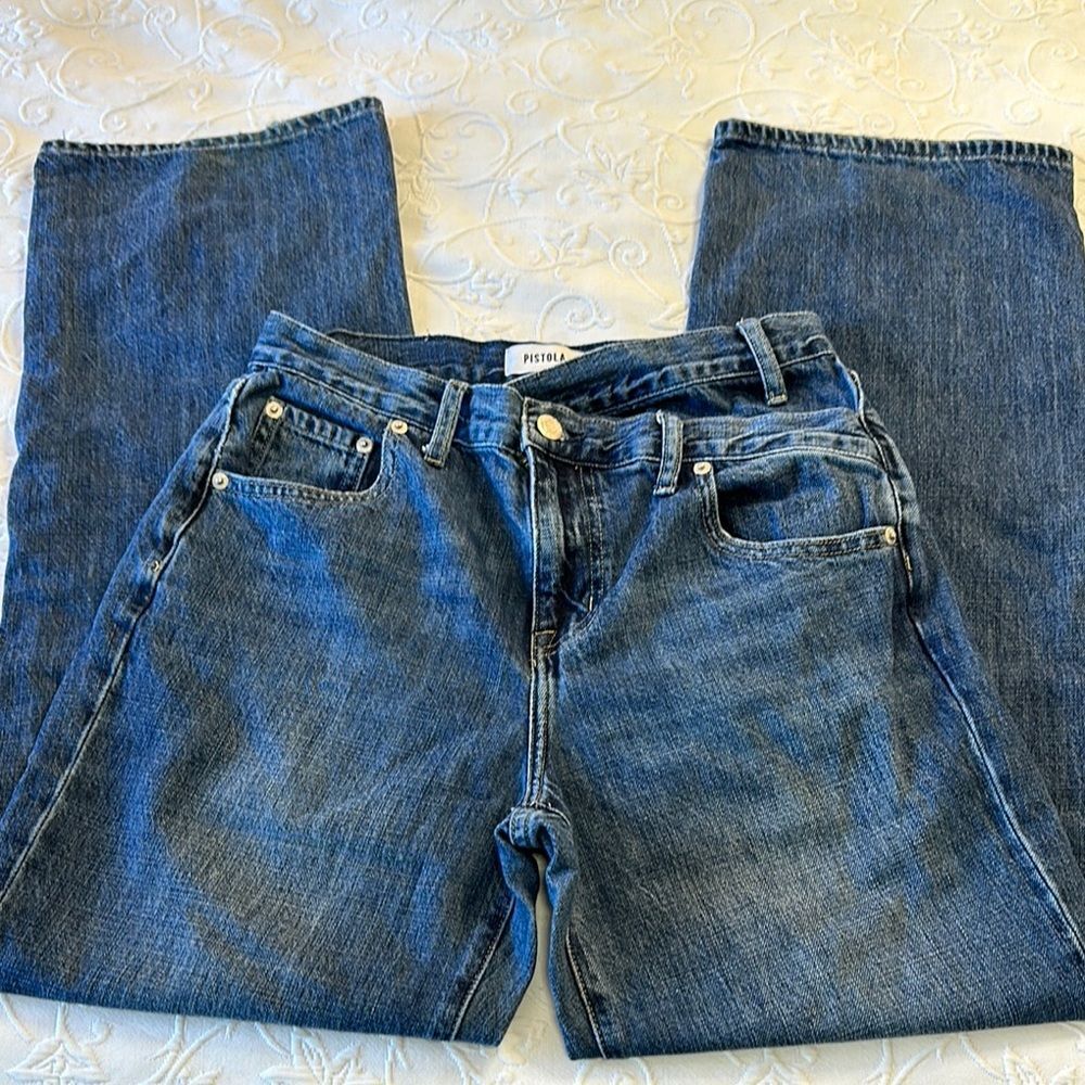 Pistola asymmetrical waist straight leg jeans sz 25